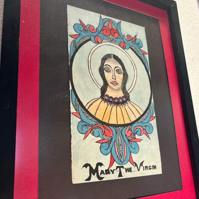 Vintage Framed Religious Outsider Art by Stephen J,M Palmer For Sale - Image 6 of 8