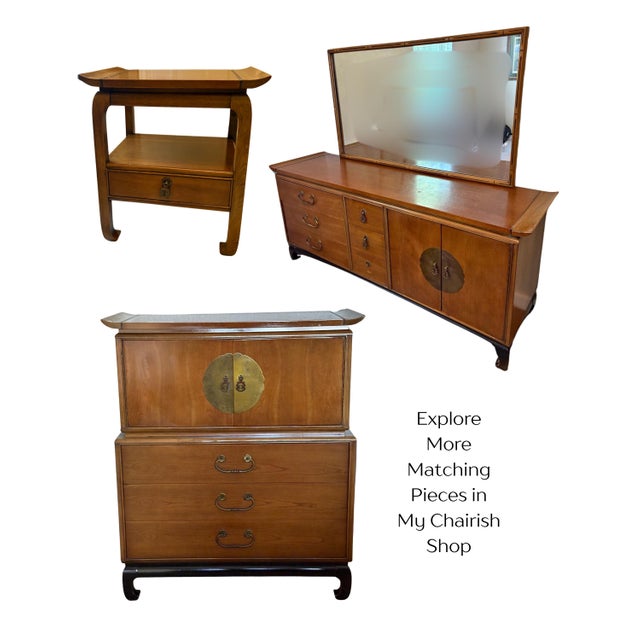 Kent-Coffey “The Amerasia” Asian Modern One Drawer Nightstand End Table For Sale In Dallas - Image 6 of 6