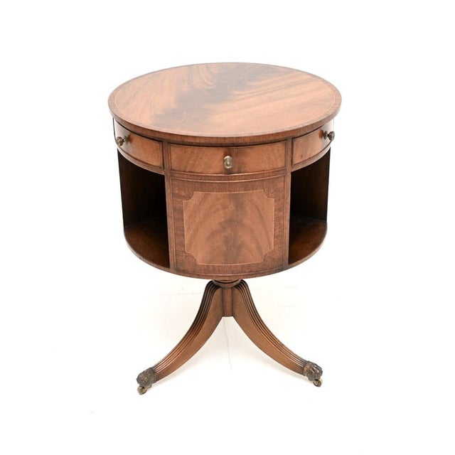 Antique Regency Revolving Drum Table, 1930s For Sale - Image 10 of 10