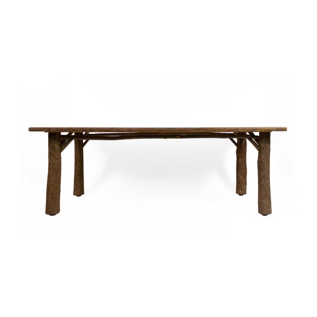 Rustic Old Hickory Dining Table with Bark Legs Chairish