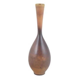 Stoneware Vase with Slender Neck by Berndt Friberg for Gustavsberg Studio, 1957 For Sale