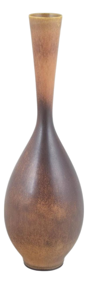 Stoneware Vase with Slender Neck by Berndt Friberg for Gustavsberg Studio, 1957