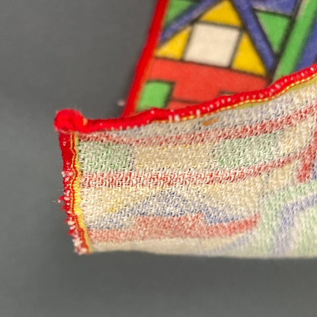 Vintage 1970s World of the Ndebele Wall Hanging African Multicolor Decorative Textile For Sale - Image 10 of 13