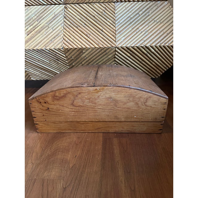 Vintage Handmade Rustic Wood Tray With Domed Cover For Sale In Los Angeles - Image 6 of 15