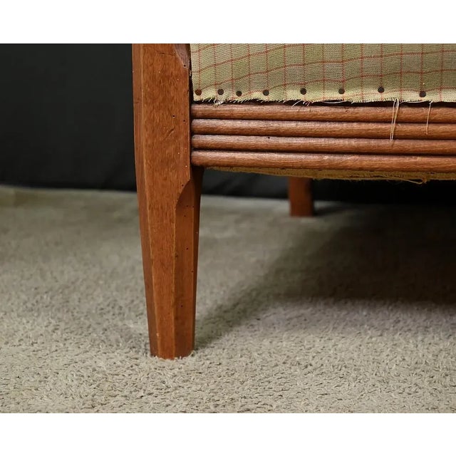 Beige Art Deco Beech Armchair, 1930s For Sale - Image 8 of 15