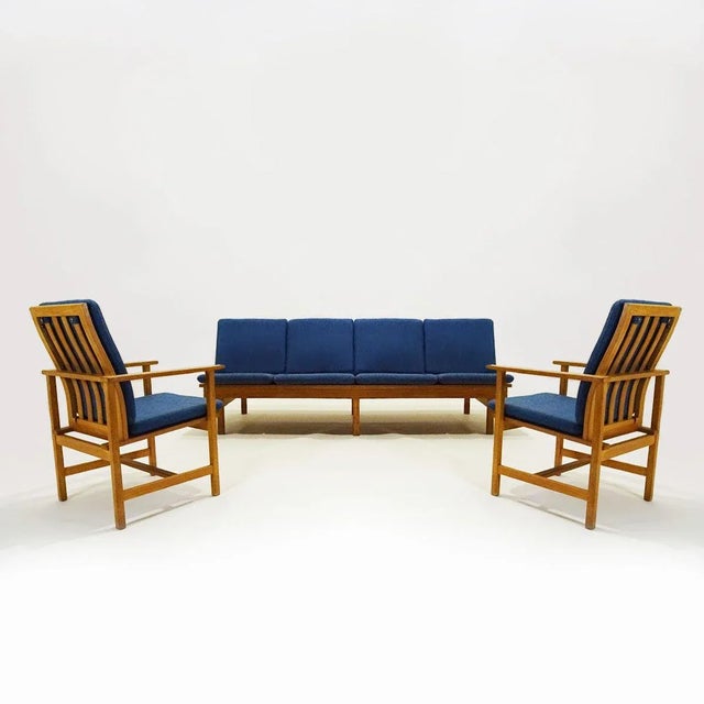 4-Seater Sofa and Lounge Chairs by Børge Mogensen for Fredericia, 1960s, Set of 3 For Sale - Image 11 of 11