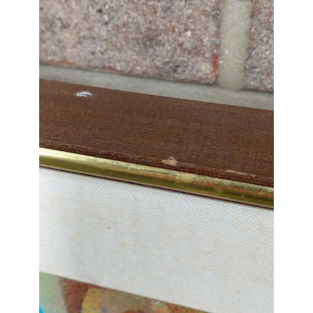 Framed Signed J. Akston "Untitled, 1975" Painting For Sale - Image 10 of 11