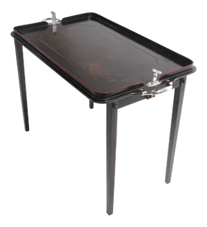 Vintage Folding Table With Train Motif