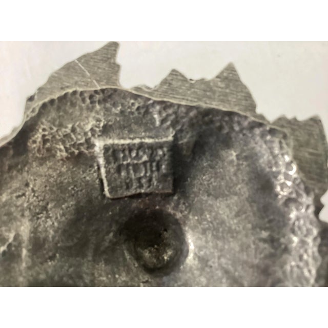 1980s Bacchus Pewter Stemmed Crystal Wine Glasses- a Pair For Sale - Image 6 of 6