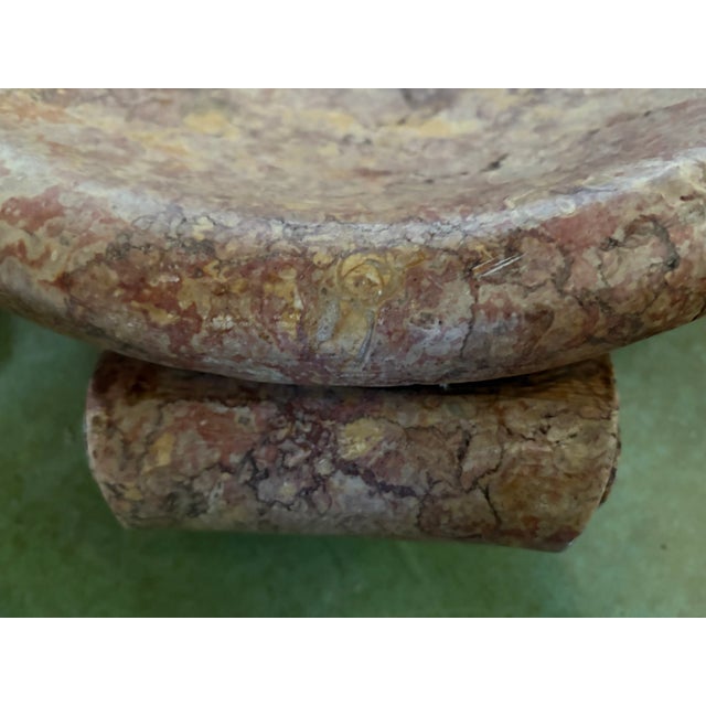 Dark Pink 18th Century Italian Marble Bowl or Holy Water Font For Sale - Image 8 of 9