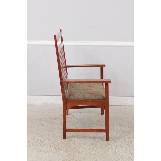 Stickley Stickley Harvey Ellis Cherry Mission Style Settee For Sale - Image 4 of 18