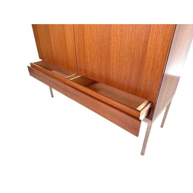 Wood Mid-Century Modern Teak S21 Highboard by Dieter Waeckerlin for Behr, 1950s For Sale - Image 7 of 10