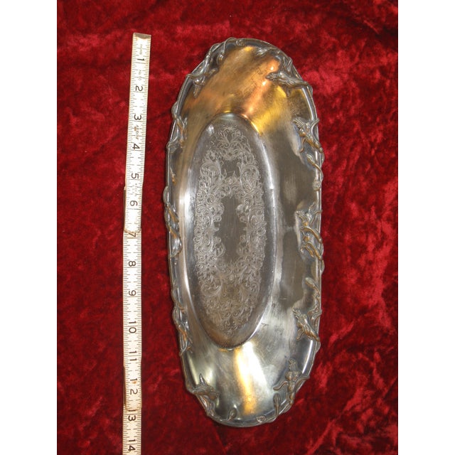 Dish Bowl Silverplate Derby Sliver Co. Art Nouveau Flowers Engraved For Sale - Image 11 of 16