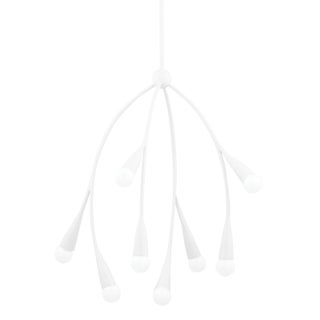 Mitzi Elsa 8-Light Chandelier, Textured White For Sale