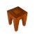 2020s Natural Raw Blocky Wood Rough Pattern Bold Square Stool Table Bench For Sale - Image 5 of 8
