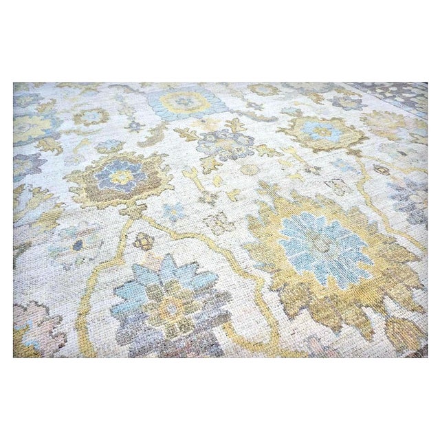 21st Century Turkish Oushak 10X14 Ash Brown, Buff & Khaki Handmade Area Rug #1144080 For Sale - Image 13 of 15