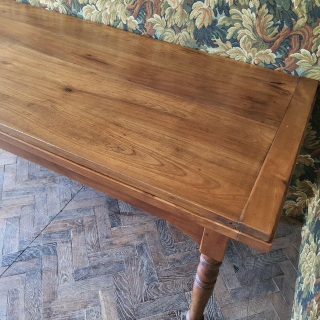 Wood French Extending Cherry Farm Table, 1870 For Sale - Image 7 of 10