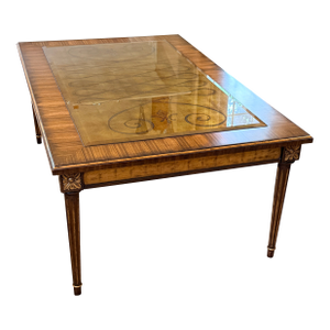 Maitland Smith Eglomise Glass Coffee Table