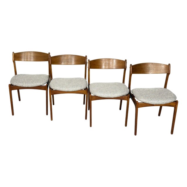 Teak Dining Chairs, Set of 4 For Sale