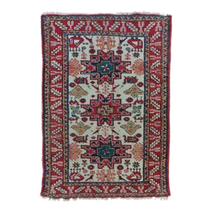 1990s Vintage Handmade Rug. 2'4"x 3'4"