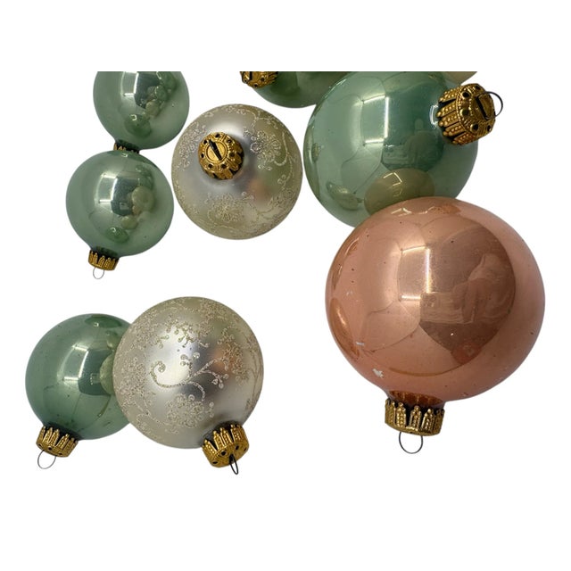 Vintage Holiday Glass Ornaments Made in Germany - Set of 11 For Sale In New York - Image 6 of 11