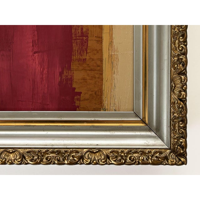 “Desire” Black Abstract Art in Vintage Frame, Transitional Living Room Art by JTS For Sale In Minneapolis - Image 6 of 11