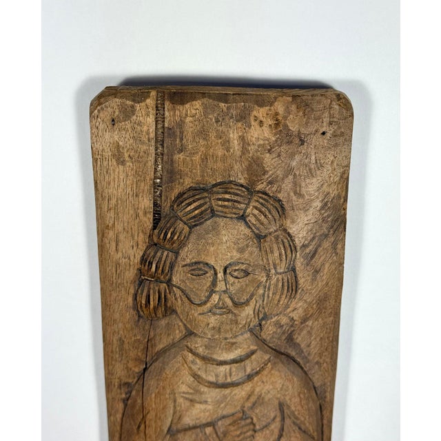 Folk Art Antique Spanish Hand-Carved Oak Religious Relief Figure – Provincial Baroque Saint For Sale - Image 3 of 12