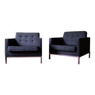 1970s Florence Knoll Style Lounge Chairs-A Pair For Sale