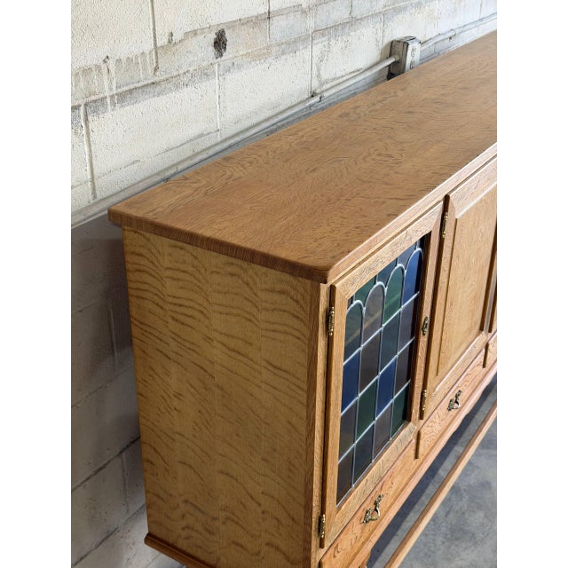 In Style of Henning Kjærnulf Oak Sideboard Сredenza 4 Drawers Denmark Mid-Century Modern 1960s For Sale - Image 4 of 13