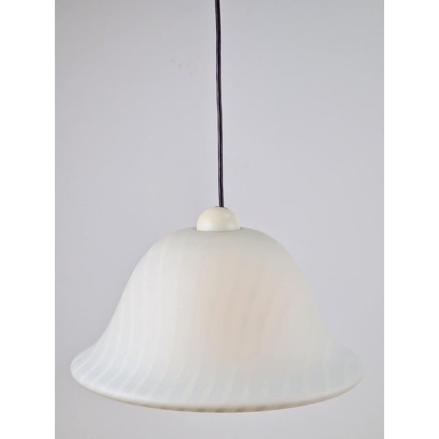 Vintage glass hanging lamp by peill and putzler, germany 1965 a large glass hanging lamp from a well-known company: peill...