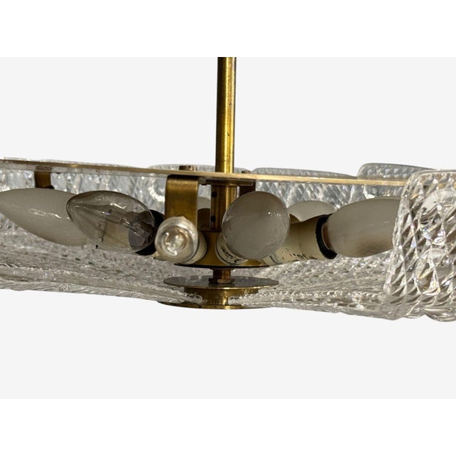 1960s Carl Fagerlund, Pendant Light, Textured Glass, Brass For Sale - Image 15 of 15