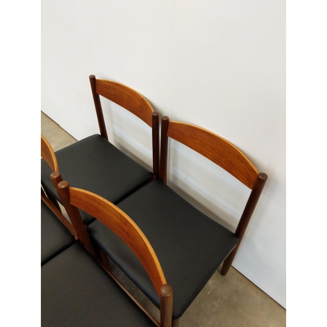 Brown Set of 4 Vintage Mid Century Modern Dining Chairs For Sale - Image 8 of 8