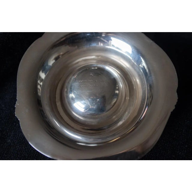 Camusso 1960's Peruvian Sterling Silver Tea Strainer and Bowl Nouveau Pattern- 2 Pieces For Sale - Image 4 of 11