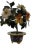 Pretty little vintage hard stone tree with blue cloisonné pot. The blooms are pale quartz and carnelian with deep green...