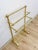 Vintage Polished Brass Three-Tier Freestanding Towel Rack Ball Finials Atomic For Sale - Image 9 of 10