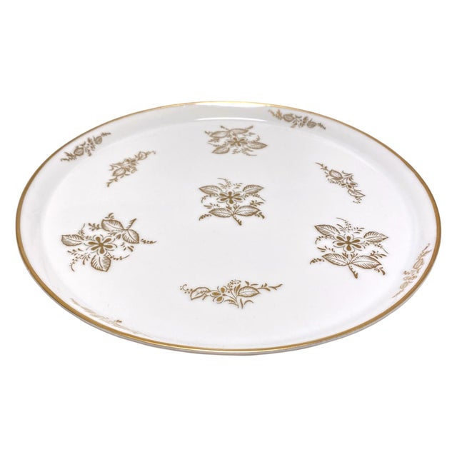 Mid 20th Century Richard Ginori Porcelain Pot De Creme & Tray Set Italian Dessert Cups Gold - Set of 7 For Sale - Image 11 of 14