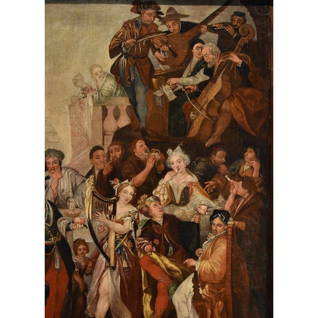 Circle of Frans Francken II Anversa, The Feast of Belshazzar, 1650, Oil on Canvas For Sale - Image 8 of 16