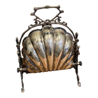 Antique Victorian Silver Plate Muffiniere For Sale