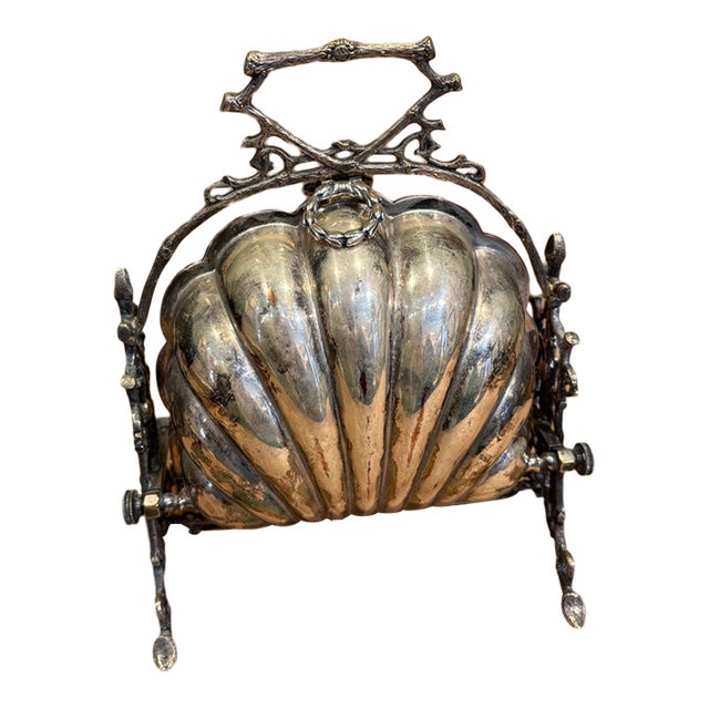 Antique Victorian Silver Plate Muffiniere For Sale