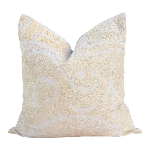 Nomadic Large Vintage Suzani Pillow For Sale