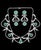 Metal Oval Natural Zambian Emerald & Diamond Fringe Necklace and Earring Bridal Suite For Sale - Image 7 of 8