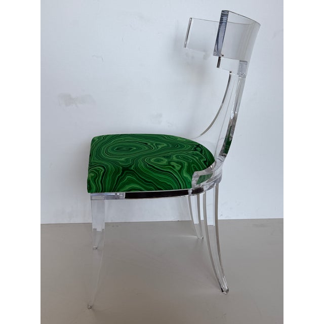 Charles Hollis Jones Shahrooz Lucite Klismos Chair For Sale - Image 4 of 12