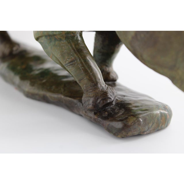 Original James Tandi Signed Verdite Shona Stone Rhinoceros Sculpture, Large For Sale - Image 9 of 14