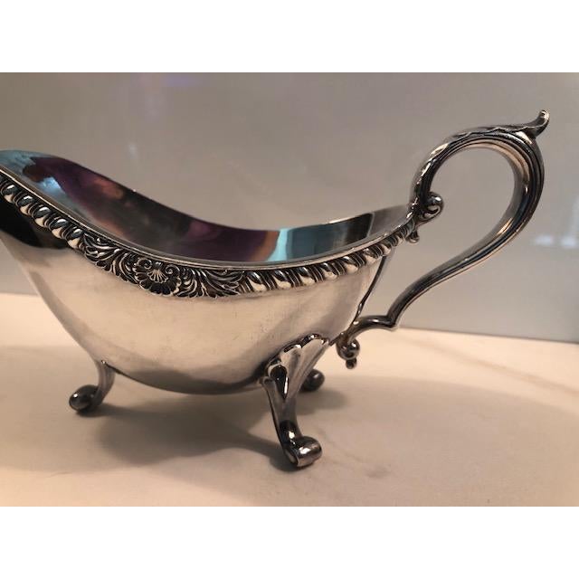 1940s Silverplate Gravy or Sauce Boat For Sale - Image 4 of 7