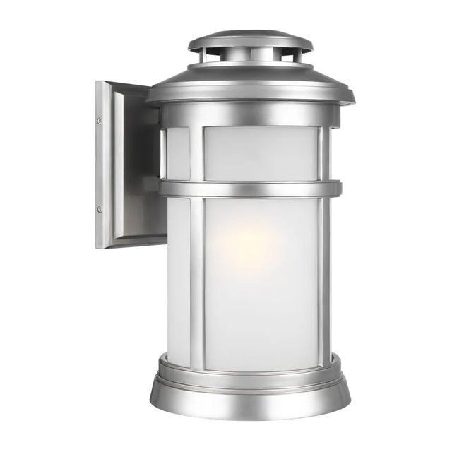 The Newport one light outdoor wall fixture in painted brushed steel enhances the beauty of your property, makes your home...