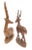 Mid-Century Modern Vintage Hand Carved Wood Antelope Deer Statues - a Pair For Sale - Image 3 of 12