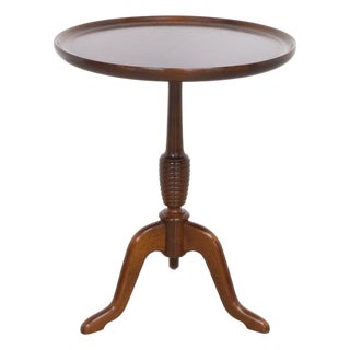 Round Danish Side Table in Oak and Walnut by Anton Kildeberg, 1960s For Sale