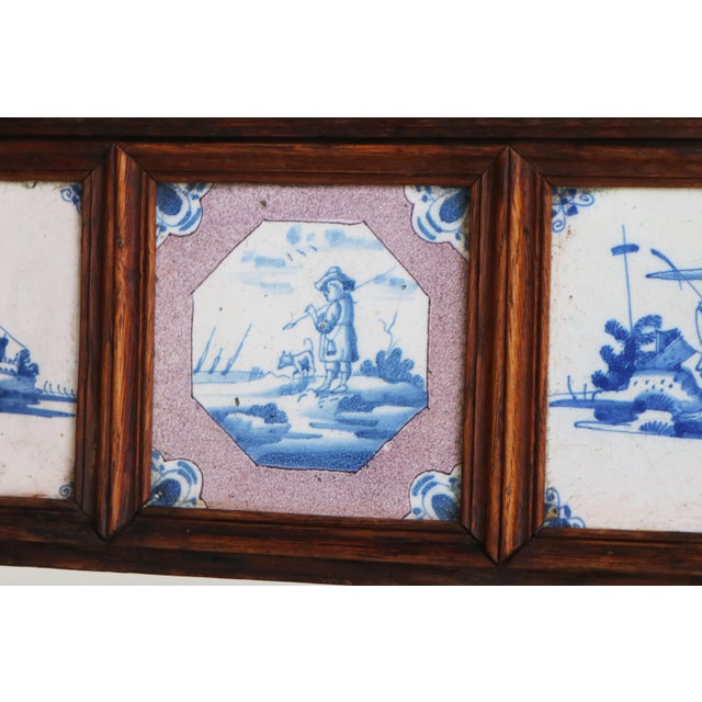 19th Century Dutch Planters with Delft Tiles Oak, 1650, Set of 2 For Sale - Image 15 of 18