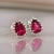 Natural Pink Tourmaline Diamond Stud Earrings 14k W Gold 2.02 TCW Certified For Sale - Image 10 of 18