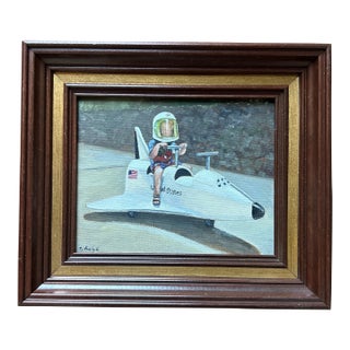 Contemporary Original Painting by Stephen Heigh “Space Patrol Boy” For Sale